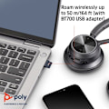 Miniatyrbild 3 av 4: Headset - Bluetooth - trådlöst, trådbundet - USB-C, USB-A via Bluetooth-adapter - HP Inc. - Poly Voyager 4320-M - Headset
