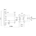 Miniatyrbillede 4 af 6: Support Maclean til TV eller monitor, max. VESA 100x100, 13-32", 30kg, sort, MC-417