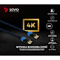 Miniatyrbillede 4 af 4: Savio Cle HDMI GCL-02 1,8 m, v2.0, flet blå - 5901986045625