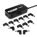Miniatyrbillede 1 af 4: Adapter - TooQ - TQLC-90BS02AT - 90W - 2 USB-porte - Sort Svart
