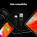 Miniatyrbillede 3 af 3: Green Cell GC Ray USB - Lightning Kabel 120cm til iPhone, iPad, iPod, Hvid LED, hurtig opladning