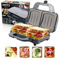 Miniatyrbillede 5 af 6: XL Croque-monsieur apparat - CAMRY CR 3054 - Effekt 1300W - Non-stick plader - Termostat SVART