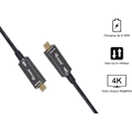 Miniatyrbillede 4 af 4: Aktiv USB-C til C optisk kabel - EQUIP - 119462 - 10m - 4K/60Hz - 10 Gbit/s