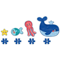 Miniatyrbild 4 av 5: XXL Pussel - Ocean - GOULA - 4 element - 60 x 52 cm - För baby från 24 månader till 2 år Flerfärgad