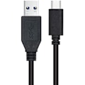 Miniatyrbild 2 av 2: Nanokabel 10.01.4002 - USB 3.1-kabel, Gen2 10 Gbps 3A, Typ USB-C/M-A-M/M, svart, 2 m