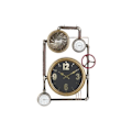 Miniatyrbild 1 av 4: Väggklocka - DKD Home Decor - Vannes - Guldglas - 50,5 x 12 x 73 cm - Elementär Design gyllene