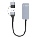 Miniatyrbillede 2 af 2: AISENS - A109-0710 - USB3.2 Gen1 USB-A+USB-C til 2,5G Ethernet-konverter 10/100/1000/2500 Mbps, Grå, 15 cm