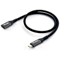 Miniatyrbillede 1 af 4: Udstyr 128371 USB 3.2 Gen 2 C til C M-F forlængerkabel 1,0m 4K-60Hz 10Gbps Sort