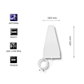 Miniatyrbillede 4 af 4: QOLTEC ANTENNE 57021 4G LTE | 18 DBI | UDETERNAL