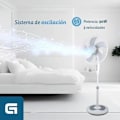 Miniatyrbillede 2 af 2: Grunkel Gulvventilator Fan-G165R 50 W Halvtransparent