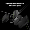 Miniatyrbillede 2 af 4: Lader - Green Cell - GC VitalCharger - Ni-MH - Micro USB og USB-C porte - 4 Kanaler