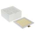 Miniatyrbillede 3 af 3: hvid firkantet versa smykkeskrin (16 x 8 x 16 cm)
