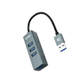 Pikkukuva 1 / 3: USB Hub 4 Porttia - NANOCABLE - 10.16.4402 - USB 3.0 - Harmaa - Helppo asennus