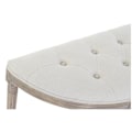 Pikkukuva 4 / 4: Classic Padding Half-Moon Bench Wood and Polyester Beige beige