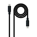 Pikkukuva 1 / 4: NANOKAAPELINEN, YHTEYSTAPA 10.01.4102 Kaksois-USB 3.1 Gen.2 Type C Uroskaapeli 2m musta 5A 4K-60Hz 10Gbps 5A 10.01.4102 2m musta
