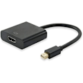 Miniatyrbillede 1 af 2: Video/lydkabel - EQUIP - Mini DisplayPort til HDMI - Længde 25 cm - Sort Beige, hvid