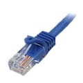Miniatyrbillede 2 af 3: Netværkskabel Cat5e UTP uden krokodille - 50 cm Blå - RJ45 ethernetkabel med anti-krog - Patchkabel - STARTECH
