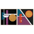 Miniatyrbild 1 av 2: DKD Heminredning abstrakt ram (2 st) (83 x 4,5 x 83 cm)