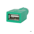 Miniatyrbillede 1 af 3: PS/2 til USB musadapter - STARTECH - Han/Hun - Grøn - Converter - Adapter