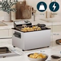 Miniatyrbillede 2 af 2: Fritøser - PRINCESS - Model 5L - 3270 W - Cool Zone-teknologi - Rustfrit stål Pengar