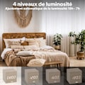 Miniatyrbild 3 av 6: Digital väckarklocka - T’nB - Liten modell - 3 programmerbara larm - Justerbar belysning - Trä Trä