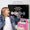 Miniatyrbild 5 av 5: Bluetooth-högtalare - LISCIANI - Barbie Party - Mikrofonkompatibel - Smartphone-anslutning - Idealisk för sång och dans Rosa