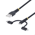 Miniatyrbild 1 av 3: USB-laddarkabel 3-i-1 - STARTECH.COM - 1m - Apple MFi-certifierad - Hållbar - Svart
