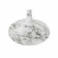 Miniatyrbillede 4 af 4: gyldent aluminium hvidt marmor sidebord (51 x 51 x 51 cm)