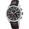 Miniatyrbillede 1 af 2: Sportsur - FESTINA - F20695/6 - Chronograf - Sort Læder - Vandresistens 10 Atm Silver