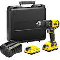 Miniatyrbild 1 av 6: 60 Nm borstlös borrskruvdragare - Litium 18V - 2 batterier 2Ah - STANLEY FATMAX V20 - SFMCD710D2K-QW Gul