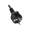 Miniatyrbillede 2 af 3: 1m Schuko CEE7 til C5 strømledning - 1m Schuko CEE7 til C5 Cloverleaf strømledning - M/K - Sort