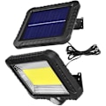 Pikkukuva 1 / 4: Aurinkosähkön LED-valo liiketunnistimella IP44 5W 400lm 6000K kylmän valkoinen MCE438 Svart