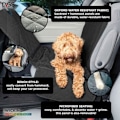 Miniatyrbild 2 av 2: Baksätesöverdrag för hundar - DOG GONE SMART - Grå - Absorberande mikrofiber - Halkfri - Säker grå