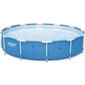 Miniatyrbillede 1 af 3: BESTWAY Rund rørformet swimmingpool Ø3,66 x H0,76m Blå