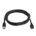 Miniatyrbillede 3 af 3: Nanokabel 10.01.0903-BK, 3 m, USB A, USB A, 3.0 (3.1 Gen 1), 5 Mbit-s, sort