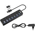 Miniatyrbillede 2 af 2: Equip 128965 Hub USB 3.2 Gen 1 7 porte med strømforsyning