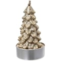 Miniatyrbild 2 av 2: Granformade värmeljus - KAEMINGK - Set om 4 - 7 cm - Guld - Doftfritt gyllene