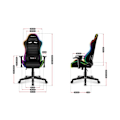 Miniatyrbillede 4 af 4: Gaming-stol HUZARO Ranger 6.0 RGB mesh - Sort - Ergonomisk - Højdejusterbar - Lændestøtte vipbar svart