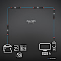Miniatyrbillede 4 af 4: USB 3.0 forlængerkabel - LINDY - 8 meter - Aktiv - Plug & Play - Sort
