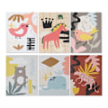 Miniatyrbillede 1 af 3: Cadre DKD Home Decor Dyr Toile (6 stk) (30 x 1.8 x 40 cm)