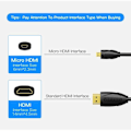 Miniatyrbillede 3 af 4: VENTION Micro HDMI til HDMI han til han 3D 1080P 1.4 version (1,5m)