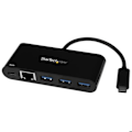 Pikkukuva 1 / 2: USB-C - Gigabit Ethernet - STARTECH - USB 3.0 - 3 USB-A porttia - Power Delivery 2.0 - Musta