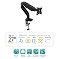 Miniatyrbillede 2 af 4: Ewent EW1515 fladskærms bordholder 68,6 cm (27") Klemme/bolt Sort