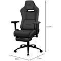 Pikkukuva 2 / 2: Premium Ergonominen Pelituoli - AEROCOOL - ROYALASHBK - Jalkatuki - Aeroweave-tekniikka - Musta Svart