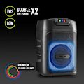 Miniatyrbild 5 av 6: NGS Wild Club – Bärbar Bluetooth-högtalare, 80W ström, TWS, laserljus, dubbla mikrofoningång, USB/AUX/TF-port Svart