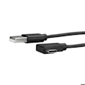 Pikkukuva 2 / 4: USB C -kaapeli - STARTECH - 1 m - Oikea kulma - Synkronointi ja lataus - Musta