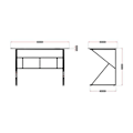 Miniatyrbillede 4 af 4: Bureau gaming HUZARO HERO 1.6 Sort, Ergonomisk skrivebord, PC gaming, IT, Gamer, Spil skrivebord, 120x60x77cm sort