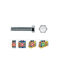 Miniatyrbillede 2 af 2: GENERISK - Hexa metrisk skrue. Din 933 8x35 Zink Flad. Æske 100 stk. Celo