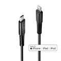 Miniatyrbillede 3 af 4: USB-kabel - LINDY - 31285 - Lightning-connector - USB-C han - 0,5 m sort