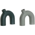 Miniatyrbillede 1 af 2: Dekorative vaser - HOME ESPRIT - Flerfarvet - Aluminium - 19 x 5 x 17 cm - 2 enheder Flerfarvet